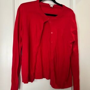 J. Crew Factory Bright Red Women's Cardigan
